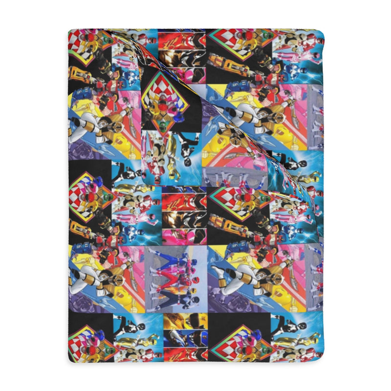 Power Ranger Velveteen Minky Blanket (Two-sided print)