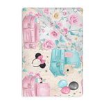 Floral Mouse Velveteen Minky Blanket (Two-sided print)