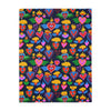 Mexican hearts / Sugar skull Velveteen Minky Blanket (Two-sided print)