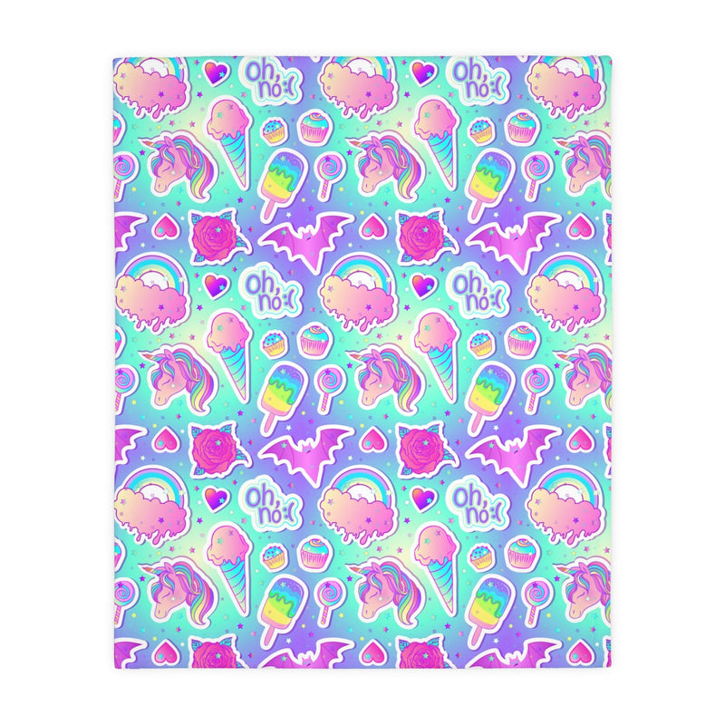 Holographic  Velveteen Minky Blanket (Two-sided print)