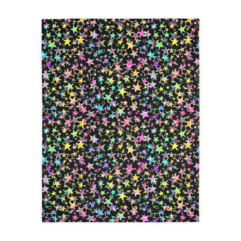 Starry Unicorn Velveteen Minky Blanket (Two-sided print)