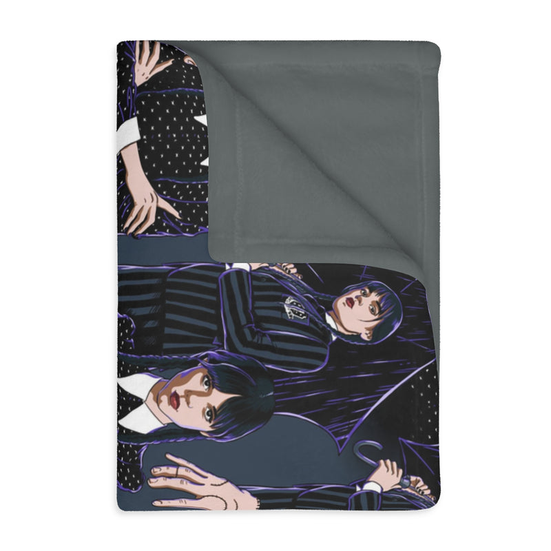 WEDNESDAY - Velveteen Minky Blanket (Two-sided print)