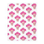 Mexican hearts / Sugar skull Velveteen Minky Blanket (Two-sided print)