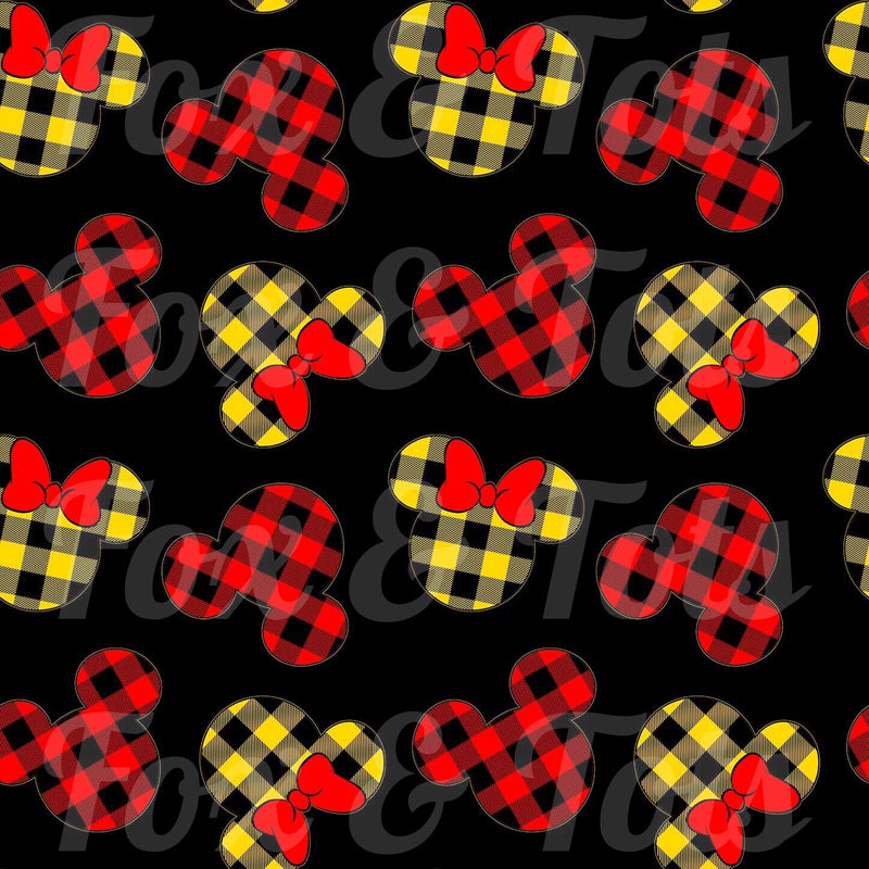 Plaid Minnie Fabric