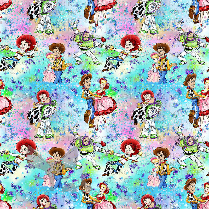 Scattered Toy Couples Fabric