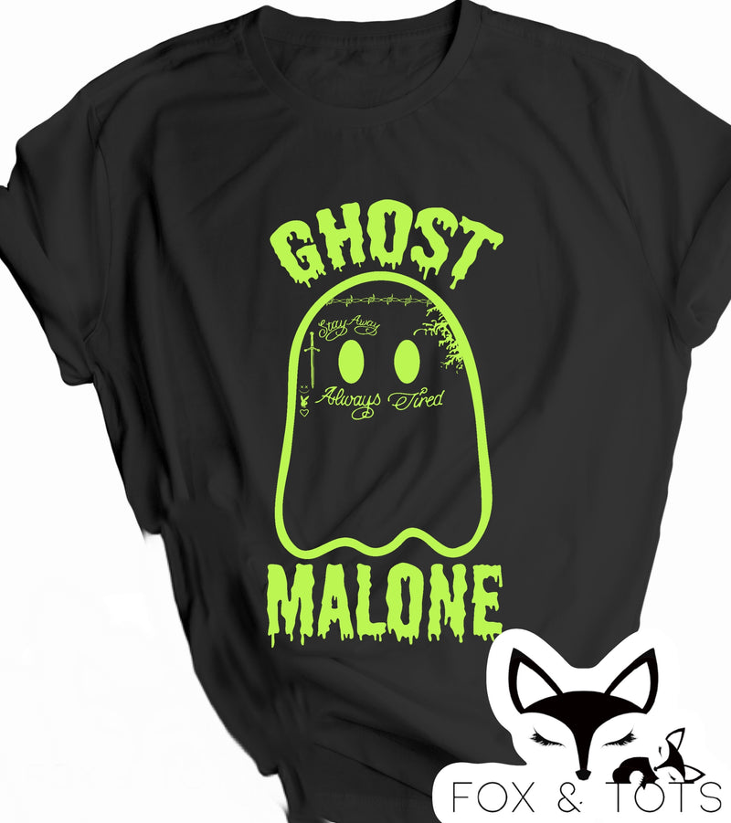 Pre order NEON GREEN GHOST MALONE tee - 1 week TAT