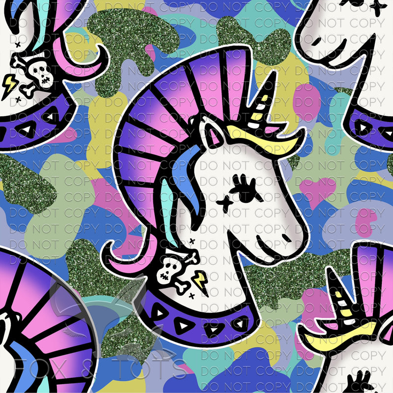 Punk Unicorn Fabric