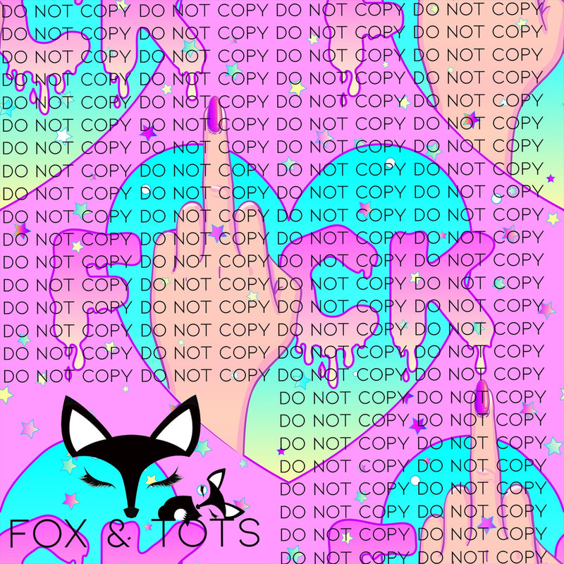 Pink Middle Finger Fabric