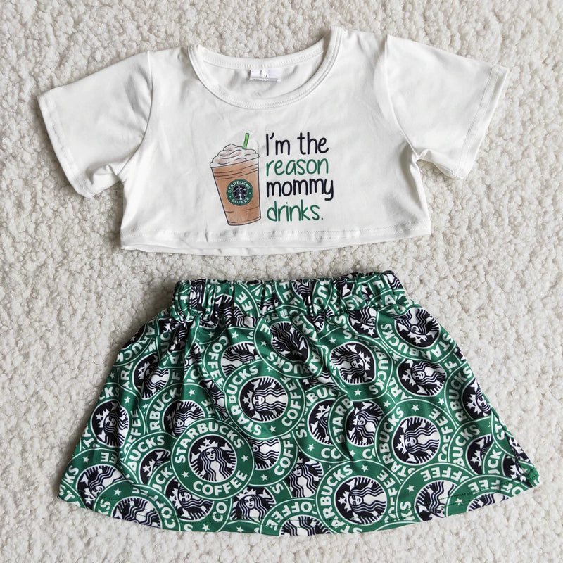 Reason my mommy drinks skirt 2 PC Set - 2-3 week tat