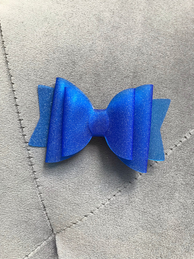 Small Blue Shimmer Pool Bow