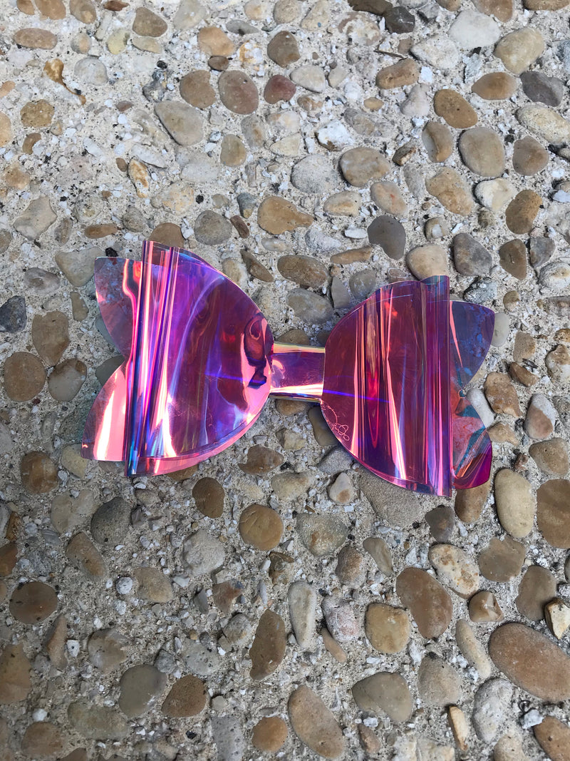 Large Light Pink Glossy Pool Bow