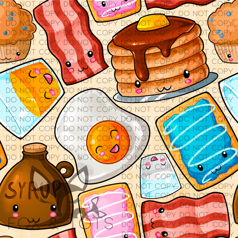 Breakfast Food Fabric