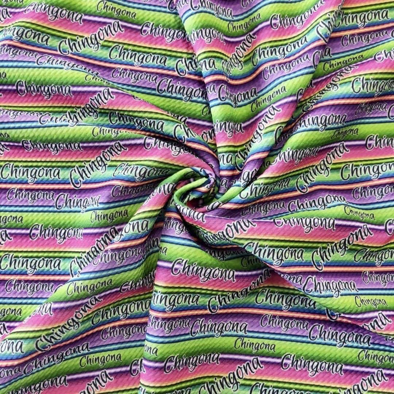 NEON Chingona Serape SMALL SCALE Fabric
