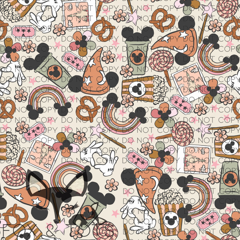 Golden June Magical Day ORANGE Fabric