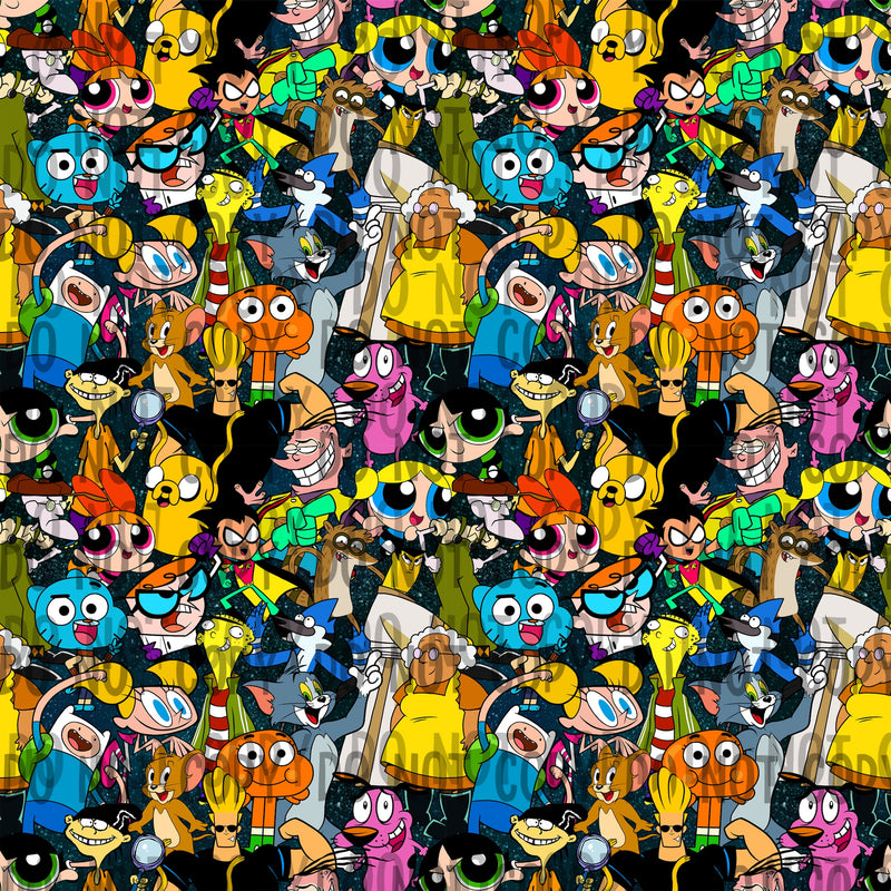 HAND DRAWN EXCLUSIVE CARTOON NETWORK Fabric