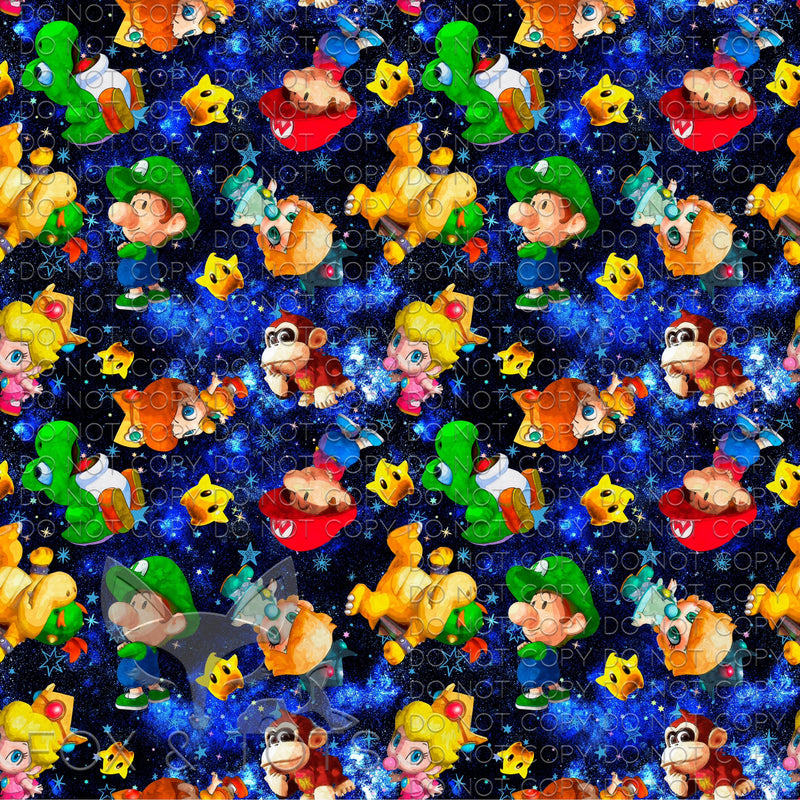 Mario Stars Fabric