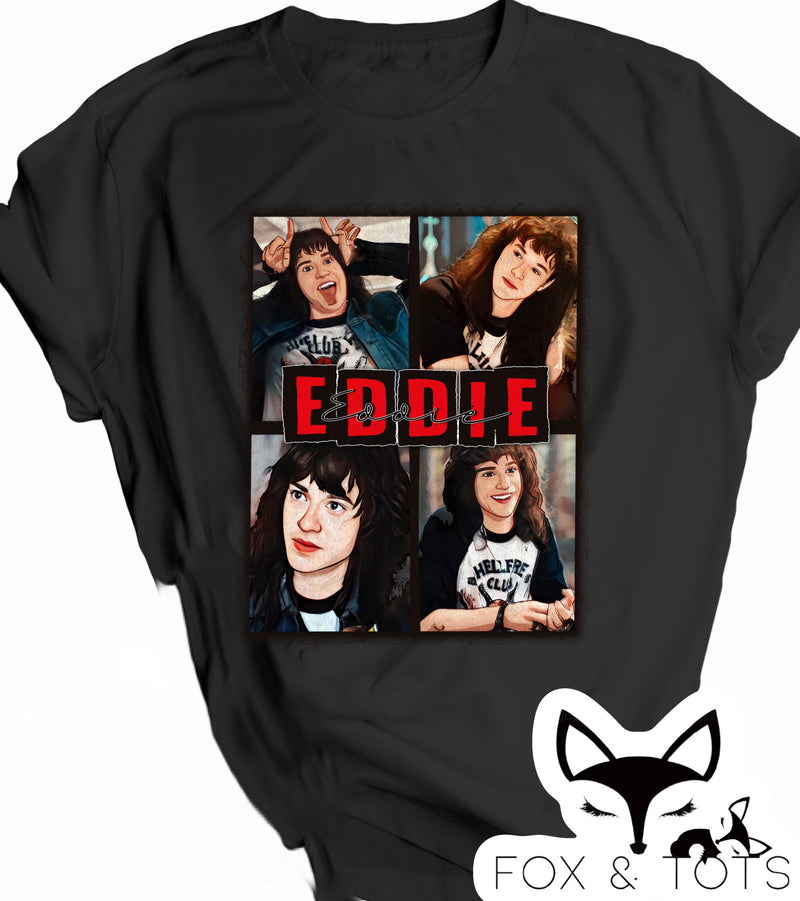 Stranger Eddie 4 panel Pre Order tee as pictured (1.5 week TAT)