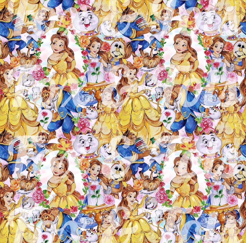 Beauty and the Beast 2 SMALL SCALE Fabric