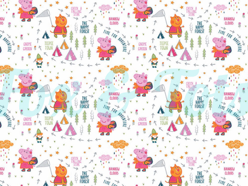 Peppa Happy Forrest SMALL SCALE Fabric