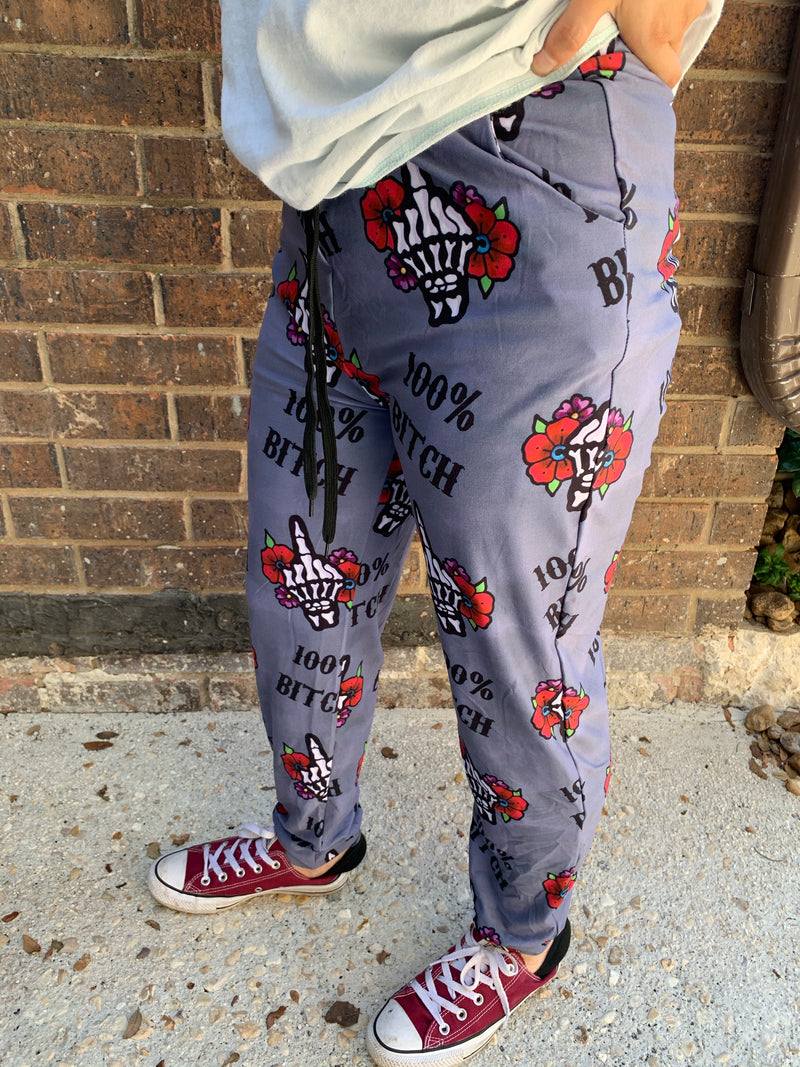 Unisex Joggers-100% bitch-RTS