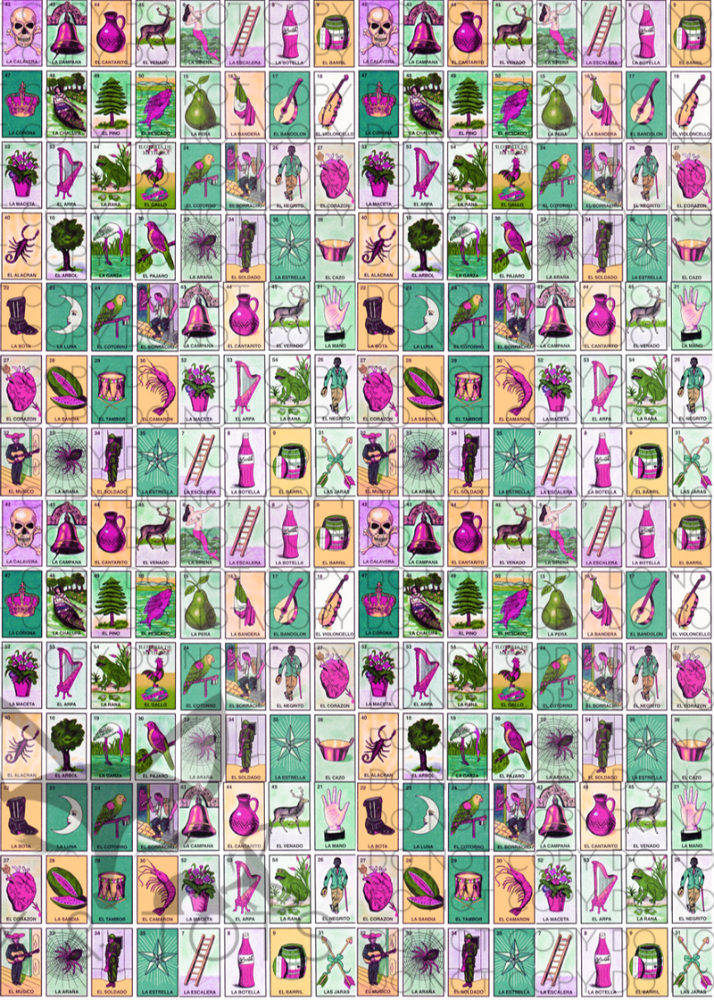 Pink Loteria Fabric