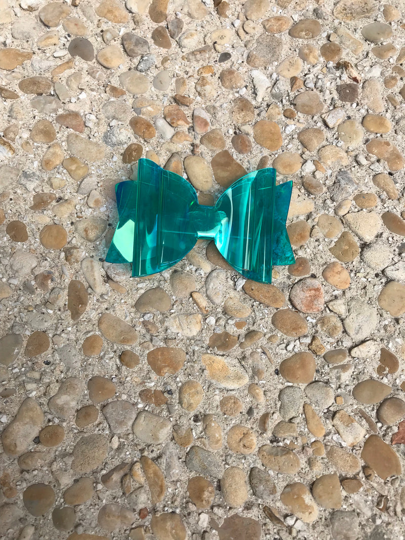 Small Green Glossy Pool Bow
