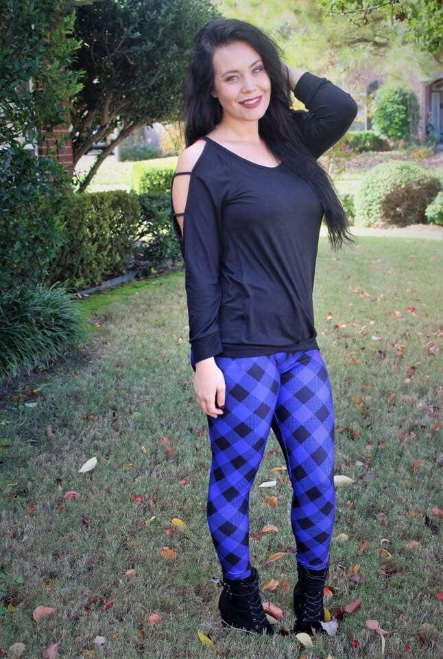 Blue Plaid Leggings RTS (TC2 22+) – Fox & Tots