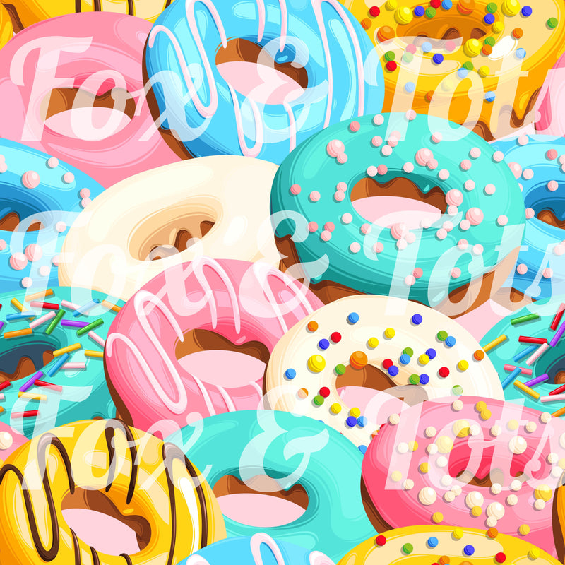 Pastel Donuts Fabric