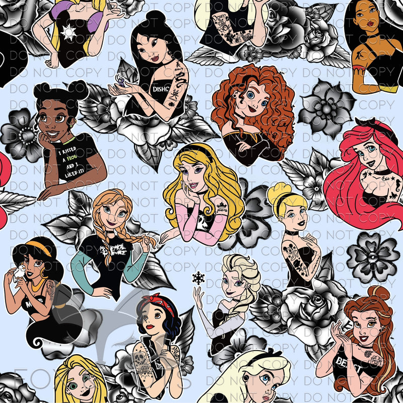 Emo Princesses Fabric