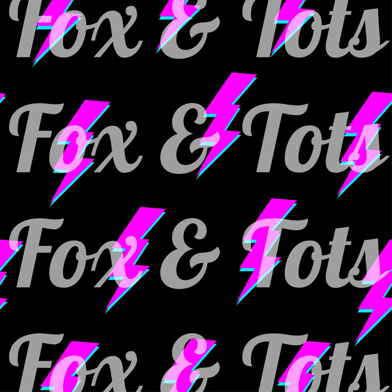 Neon Pink Bolts Fabric