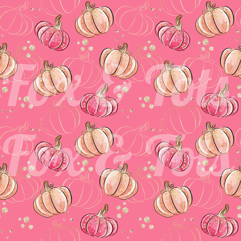 Pinky Pumpkins Fabric