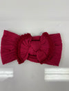 Head Wrap with Bow and Small Pom Poms RTS
