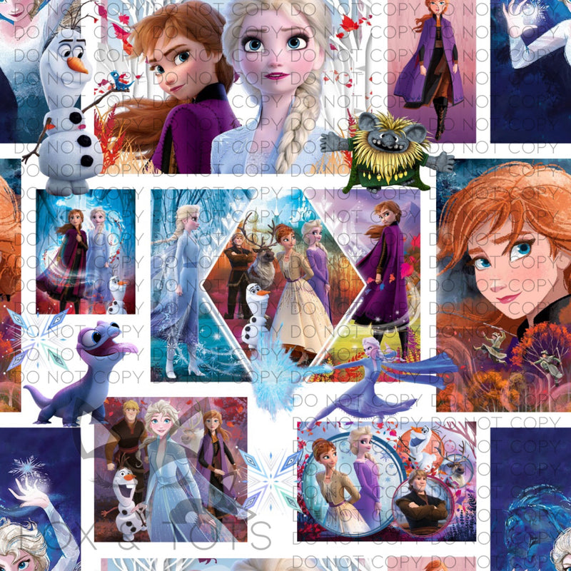 Cold Girls Collage Fabric