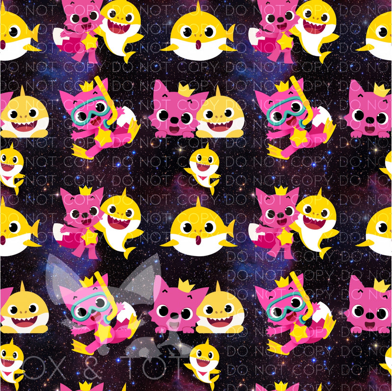 Pink F In Space Fabric