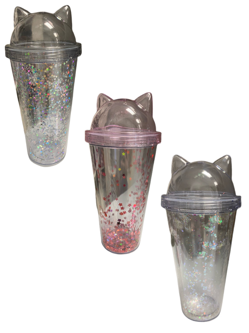 Plastic Kitty Tumbler Cup
