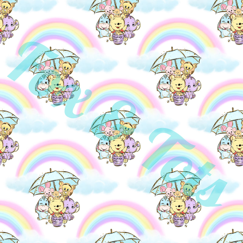 Umbrella Rainbow Fabric