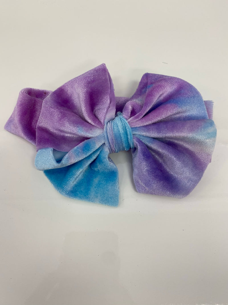 Velvet head wrap with bows RTS