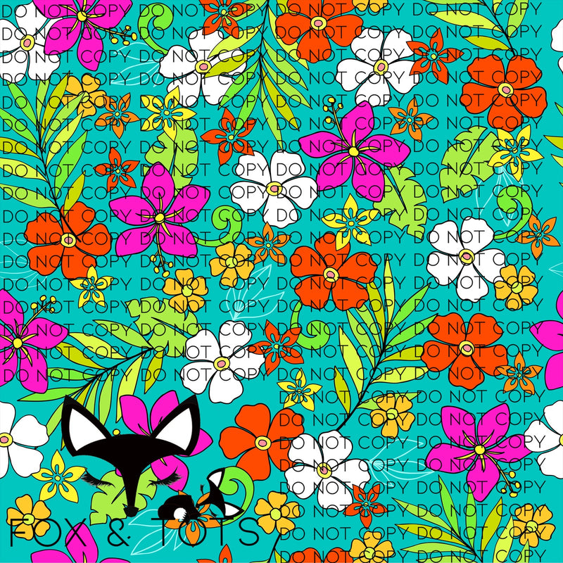 Tropical Flowers Fabric