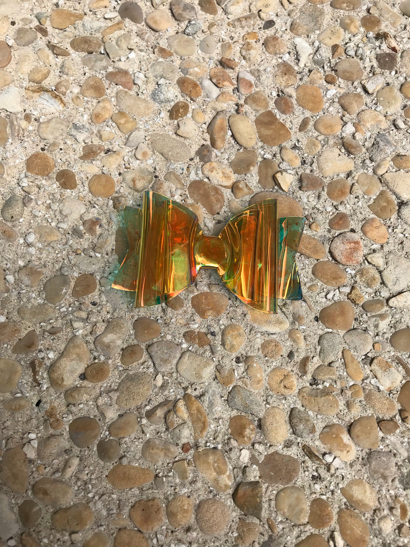 Small Yellow Glossy Pool Bow