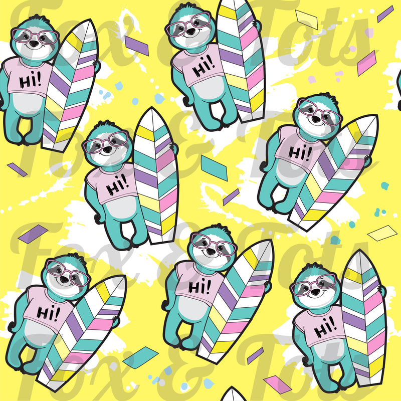 Hi Sloths Fabric