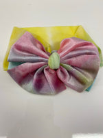 Velvet head wrap with bows RTS