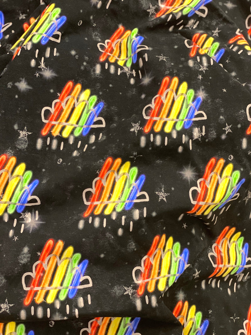 Rainbow Rain COTTON SPANDEX RTS