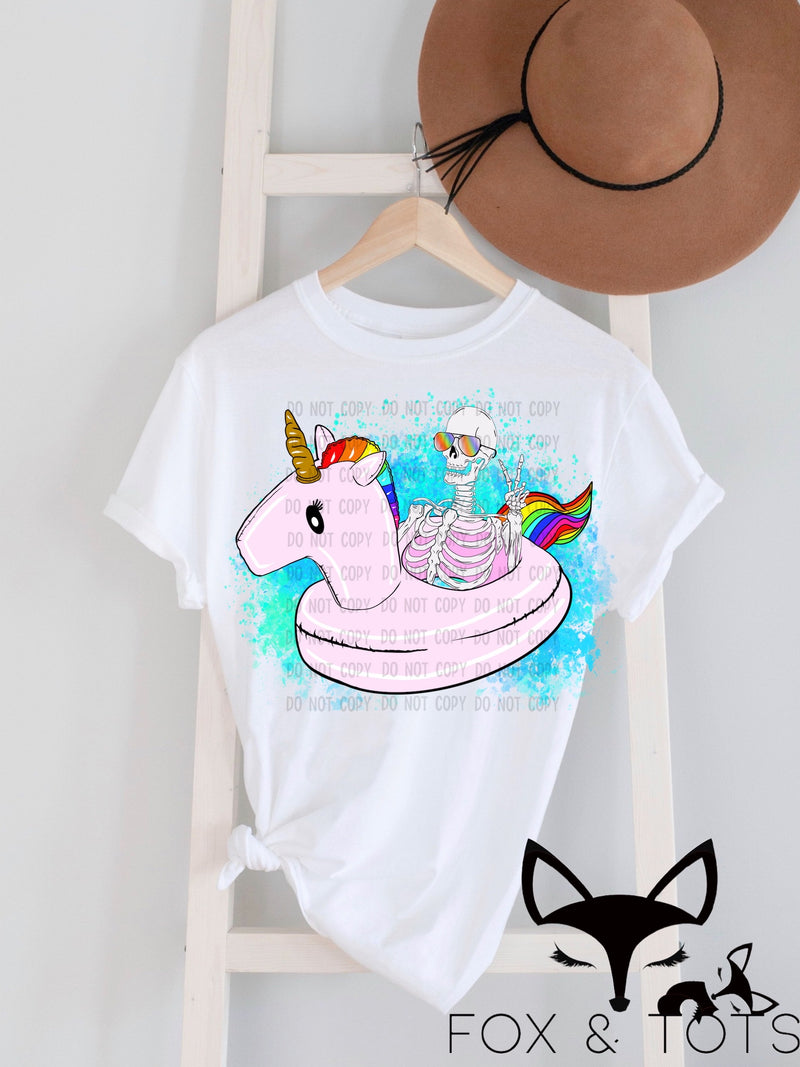 Unicorn floatie SKELLY screen PRE ORDER (2-3 week TAT)