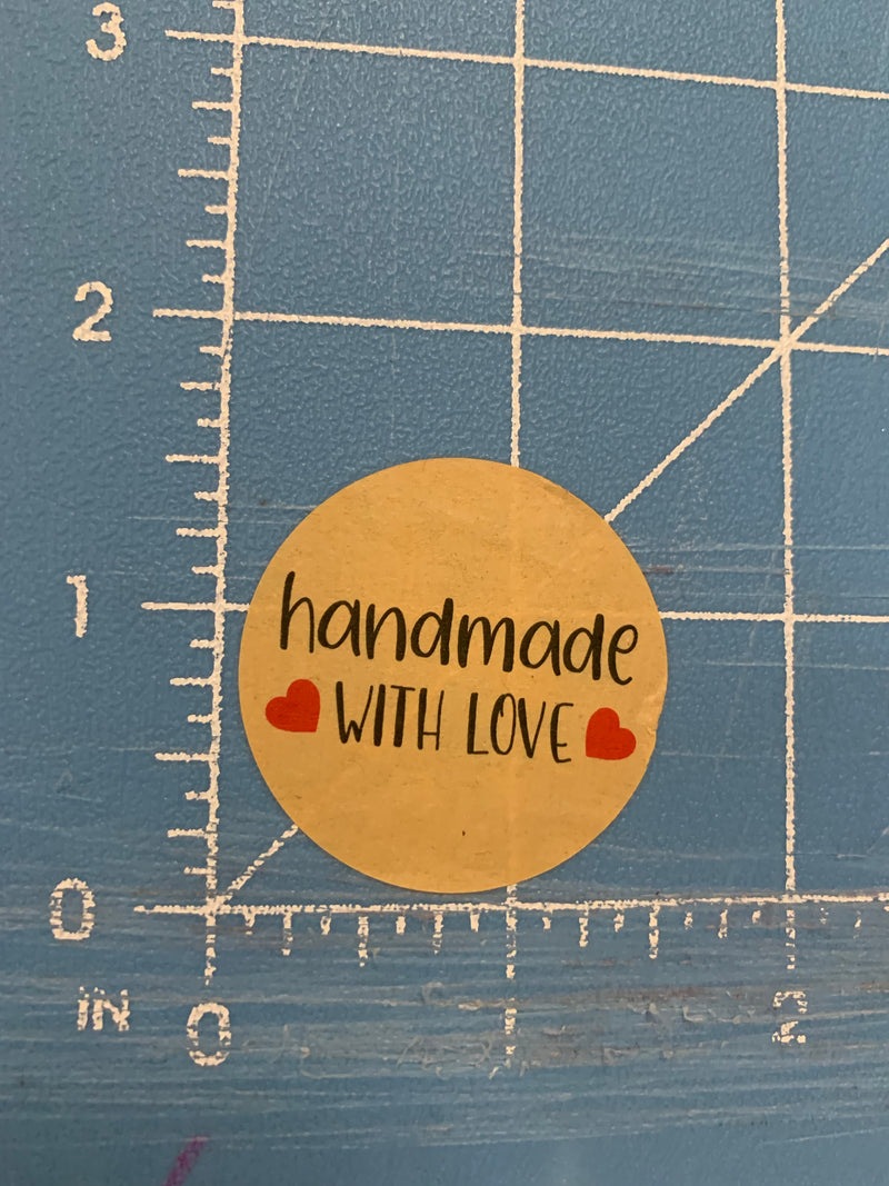 handmade with love stickers RTS