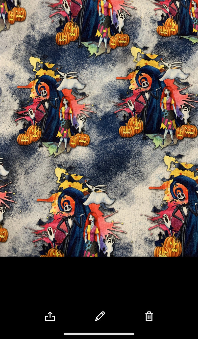 Jack and sally Fabric