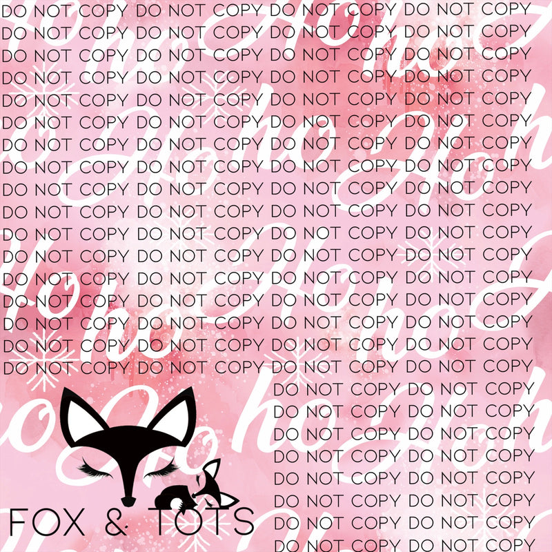 Pink Ho Ho Ho Fabric