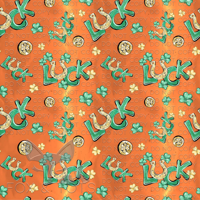 Orange Luck Fabric