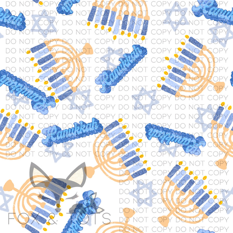 Hanukkah Fabric