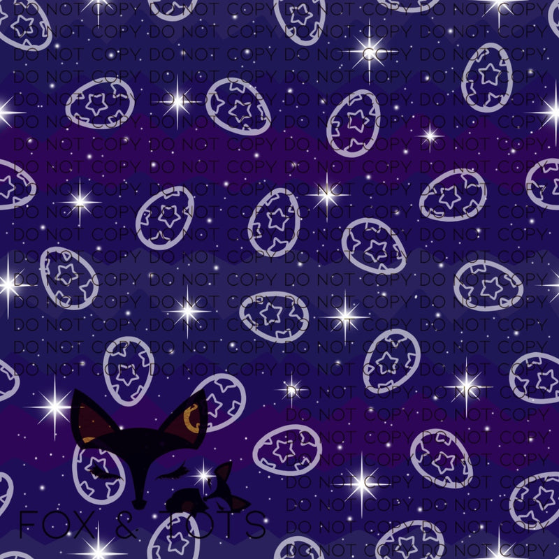 The Child Easter Galaxy dark Purple BACKGROUND Fabric