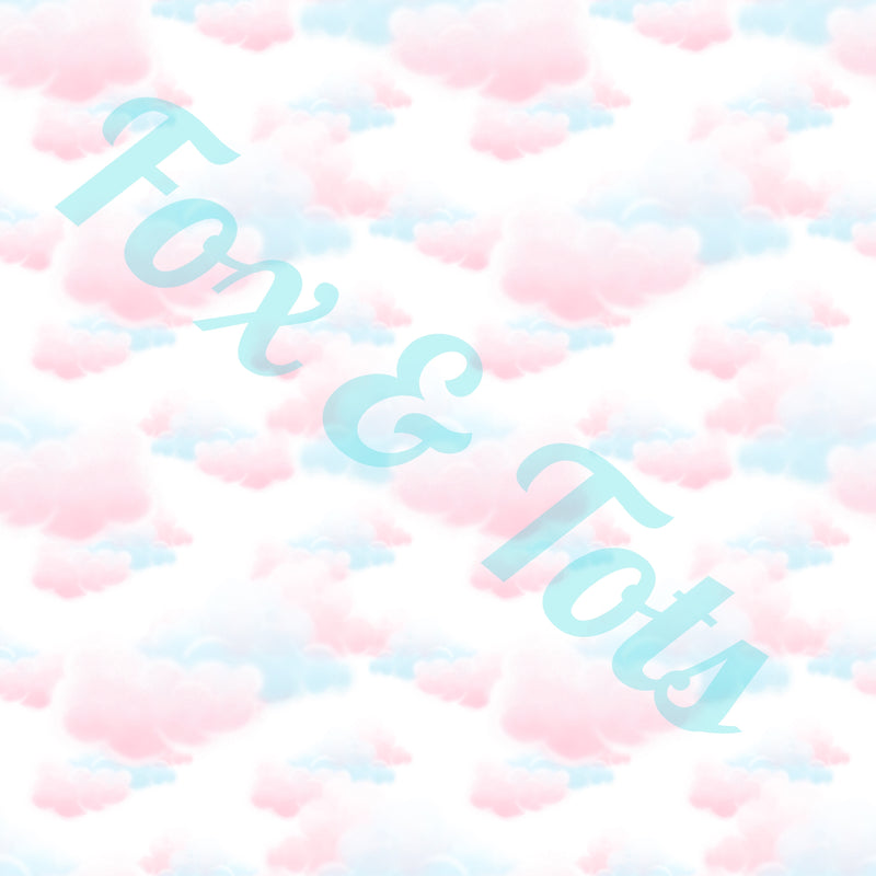 Pastel clouds Fabric